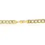 10K Yellow Gold 5mm Thick Cuban Curb Diamond Cut Pave Chain Necklace