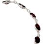 NOVICA Garnet Tennis Bracelet .925 Sterling Silver Handmade in India, Romantic Red