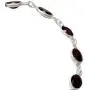 NOVICA Garnet Tennis Bracelet .925 Sterling Silver Handmade in India, Romantic Red