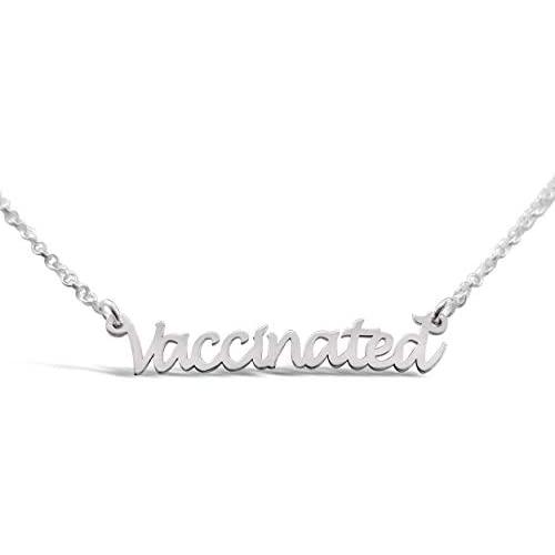Vaccinated Necklace Covid-19 Pendant, Jewelry for Vaccination Identification Support for Science Doctor Vaccinated Against Covid 19