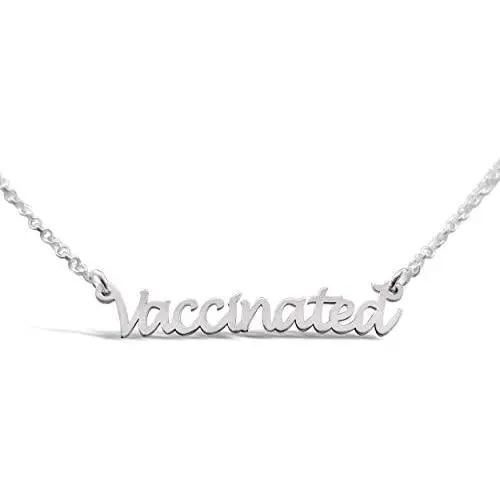 Vaccinated Necklace Covid-19 Pendant, Jewelry for Vaccination Identification Support for Science Doctor Vaccinated Against Covid 19