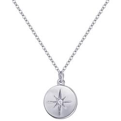 S.Leaf Gold Necklaces for Women Coin Necklace Starburst Pendant Sterling Silver Necklace