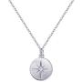 S.Leaf Gold Necklaces for Women Coin Necklace Starburst Pendant Sterling Silver Necklace