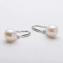 Pearl Dangle Drop Earrings Genuine Freshwater Cultured White Pearl Fishhook Earrings 925 Sterling Silver Jewelry Gift for Women Girls