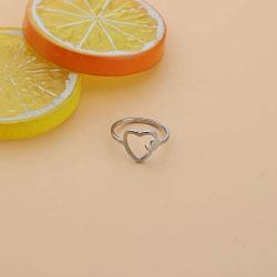 AKTAP Inspirational Gift Sterling Silver Semicolon Ring Mental Health Awareness Jewelry for Women