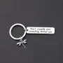 WUSUANED Dragonfly Keychain Dont Stumble Over Something Behind You Keychain Inspirational Jewelry Encouragement Gift
