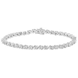 Fifth and Fine 1/3 Carat tw Natural Diamond Tennis Bracelet in 925 Sterling Silver