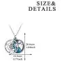 YFN Compass Pendant Necklace Sterling Silver Navy Anchor Travel Map Necklace for Women Men
