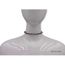Hand Crafted Semi Precious Stone or Cultured Freshwater Pearl Collar or Choker Necklace for Women or Girls, 14'' to 15'' Long with 2'' to 3'' Extender.