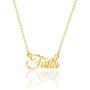 MONOOC Custom Name Necklace Personalized, 14K Gold Plated Personalized Name Necklace Gold Rose Gold Silver Color Stainless Steel Name Plate Necklace for Women Girls Men, Customized Name Word Necklace