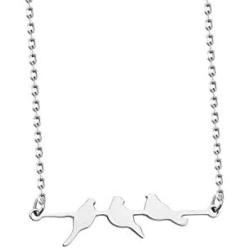 AKTAP Bird Necklace Birds on a Branch Necklace Three Little Birds Inspired Love Bird Jewelry