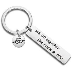 MAOFAED Funny Friend Gift We Go Together Like & You Funny Gift Friend Friendship Keychain BFF Gift