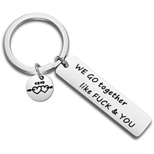MAOFAED Funny Friend Gift We Go Together Like & You Funny Gift Friend Friendship Keychain BFF Gift