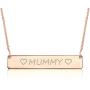 Joelle Jewelry Design Personalized Bar Necklace - Sterling Silver Name Necklace with Engravable Bar Pendant, Bridesmaid Gift Initial Necklace for Her