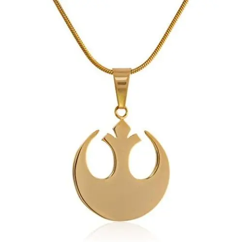 Star Wars Jewelry Unisex Rebel Alliance Stainless Steel Gold IP Small Chain Pendant Necklace (SALES1SWMD) Star Wars Jewelry Unisex Rebel Alliance Stainless Steel Gold IP Small Chain Pendant Necklace (SALES1SWMD)