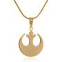 Star Wars Jewelry Unisex Rebel Alliance Stainless Steel Gold IP Small Chain Pendant Necklace (SALES1SWMD)