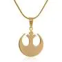 Star Wars Jewelry Unisex Rebel Alliance Stainless Steel Gold IP Small Chain Pendant Necklace (SALES1SWMD) Star Wars Jewelry Unisex Rebel Alliance Stainless Steel Gold IP Small Chain Pendant Necklace (SALES1SWMD)