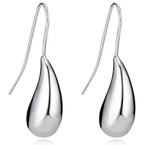 FAMARINE Teardrop Earrings for Women, Simple Elongated Drop Dangle Earrings Fashion Gift for Girls, Gold Silver FAMARINE Teardrop Earrings for Women, Simple Elongated Drop Dangle Earrings Fashion Gift for Girls, Gold Silver