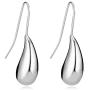 FAMARINE Teardrop Earrings for Women, Simple Elongated Drop Dangle Earrings Fashion Gift for Girls, Gold Silver