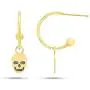 Nicole Miller Fine Jewelry Whimsical Collection 14k Yellow Gold Skull Earrings