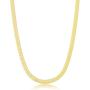 925 Sterling Silver Italian 14kGold Plated 40/50/60 Gauge 3mm/4.2mm/5mm Herringbone 7’’, 16’’, 18’’, 20’’ Chain Necklace Jewelry for Women or Teens (60 Guage-16)