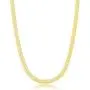 925 Sterling Silver Italian 14kGold Plated 40/50/60 Gauge 3mm/4.2mm/5mm Herringbone 7’’, 16’’, 18’’, 20’’ Chain Necklace Jewelry for Women or Teens (60 Guage-16)