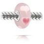 Pink Infinity Love Hearts Murano Glass 925 Sterling Silver Bead Fits European Brand Charms Wonderful Christmas Gift