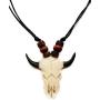 Ox Skull Bone Carving Pendant Surfer Tribal 16 to 32 inch Adjustable Cord Handmade Necklace Jewelry GA002