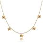 IFKM Butterfly Choker Necklace for Women, 14K Gold Plated Layered Chain Dainty Cute Butterfly Choker Pendant Charm Jewelry Necklace for Girls