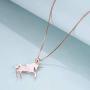 LUHE Unicorn Pendant Necklace Jewelry Gifts Sterling Silver Filigree Running Unicorn Necklace for Women Teen Girls Unisex
