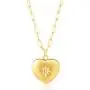 MVCOLEDY Jewelry 18 K Gold Plated Stainless Steel Heart of Gold Necklace, Handmande with North Star Zirconia Necklace Gift for Mom