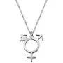 WUSUANED Transgender Symbol Necklace Transgender Pride Jewelry Male And Female Symbol Necklace Transgender gift WUSUANED Transgender Symbol Necklace Transgender Pride Jewelry Male And Female Symbol Necklace Transgender gift