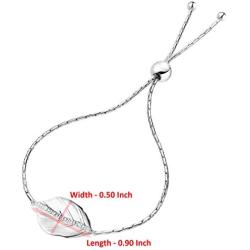 Diamond Bolo Bracelet in .925 Sterling Silver Adjustable Length with Lock