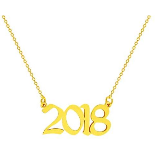 Stainless Steel Birth Year Necklace,Gold Birthday Necklace Number Necklace Jewelry for Women Teen Girls Birthday Gifts