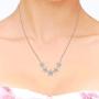 St.Claire Swarovski Crystals 18K Gold Plated Unique Pendant Necklace 925 Sterling Silver Necklace Birthstone Pendant Necklaces for Women with 5A Cubic Zirconia Christmas Jewelry Birthday Gift