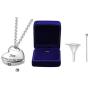 GISUNYE Cremation Urn Necklace for Ashes Urn Jewelry,Forever in My Heart Carved Locket Stainless Steel Keepsake Waterproof Memorial Pendant for mom & dad with Filling Kit (Son)…