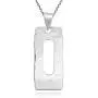 AeraVida Trendy Rectangle Hammered Tribal .925 Sterling Silver Pendant Necklace AeraVida Trendy Rectangle Hammered Tribal .925 Sterling Silver Pendant Necklace