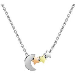 Joycuff Moon and Stars Necklaces for Girlfriend Wife Daughter Mom Best Friend Silver Gold Rose Gold Plated Cute Charm Pendant Dainty Delicate Fashion Handmade Trendy Crescent Moon Jewelry