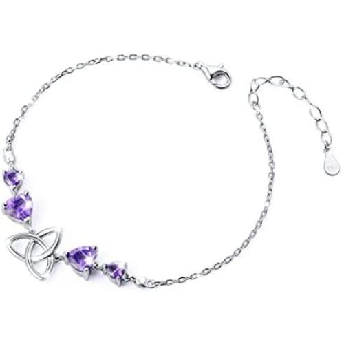 Sterling Silver Good Luck Irish Celtic Knot Love Knot Claddagh Lover Heart Shaped Pendant Necklace Bracelet
