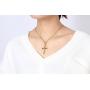 BEANS Stainless Steel Coptic Ankh Cross Religious Pendant Necklace for Men Women, 20-24 Chain