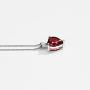3.6 cttw Rhodolite Garnet Necklace Heart Pendant Sterling Silver January Birthstone Jewelry for Women 16-18 Inches