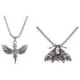 Fuqimanman2020 2pcs Death Head Moth Pendant Necklace Jewelry Goth Moth and The Moon Fuqimanman2020 2pcs Death Head Moth Pendant Necklace Jewelry Goth Moth and The Moon