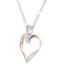 Montana Silversmiths Facets of Love Rose Gold Heart Necklace