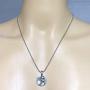 Jewelry Astrology Zodiac sign Libra Scales (Sep 23-Oct 22) Amulet Charm Medallion Silver pewter pendant necklace w Silver Ball Chain