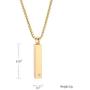 mingkejw Cremation Jewelry Bar Urn Necklaces for Ashes Stainless Steel Crystal Memorial Keepsake Jewelry Ash Pendants for Women Men