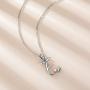 CELESTIA Initial Sterling Silver Necklaces for Women, Letter Heart Pendant Necklace 26 Alphabet Jewelry Personalized Gifts - 18 Chain
