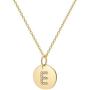 Mothers Day Gifts Initial Necklace Dainty Round Disc Letters Alphabet Pendant Necklace 14K Real Gold Plated Personalized Pendant Necklace for Women