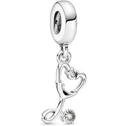 Pandora Jewelry Stethoscope Dangle Cubic Zirconia Charm in Sterling Silver