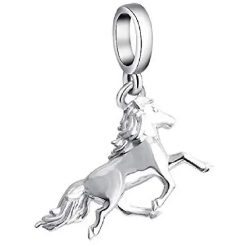 EVESCITY Mustang Horse Farm Cowboy Horseback Rider 925 Sterling Silver Beads For Charm Bracelets Best Jewelry Gifts for Her Holiday Women Family EVESCITY Mustang Horse Farm Cowboy Horseback Rider 925 Sterling Silver Beads For Charm Bracelets Best Jewelry Gifts for Her Holiday Women Family
