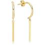 GELIN Bar Dangle Drop Stud Earrings in 14k Yellow Gold - Bar Jewelry for Women